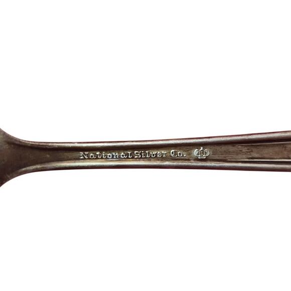 National Silver Co Calvalcade Sugar Spoon Silverplate 6" 1946 Vintage Art Deco - Picture 3 of 8